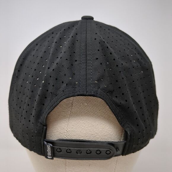 OVVN Snapback Hat Black One Size Adjustable Solid Laser Cut Perforated - Picture 5 of 7